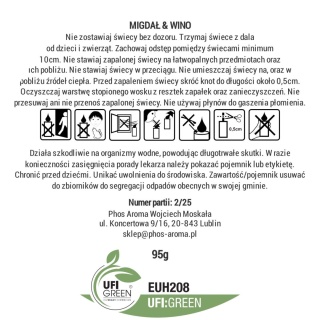 Migdał & Wino - świeca sojowa - 120 ml