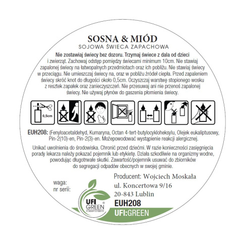Sosna & Miód - świeca sojowa - 120 ml Sosna & Miód - świeca sojowa - 120 ml