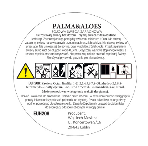 Palma & Aloes - świeca sojowa - 120 ml Palma & Aloes - świeca sojowa - 120 ml