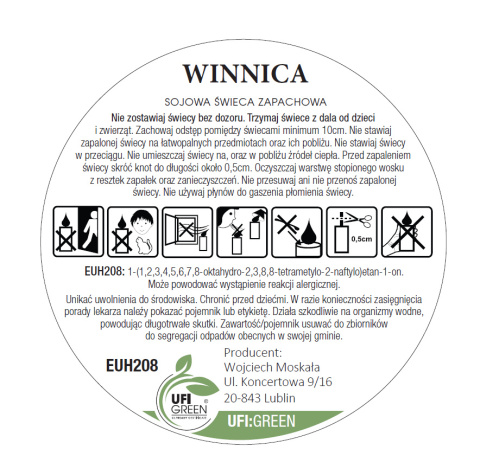 Winnica - świeca sojowa - 120 ml Winnica - świeca sojowa - 120 ml